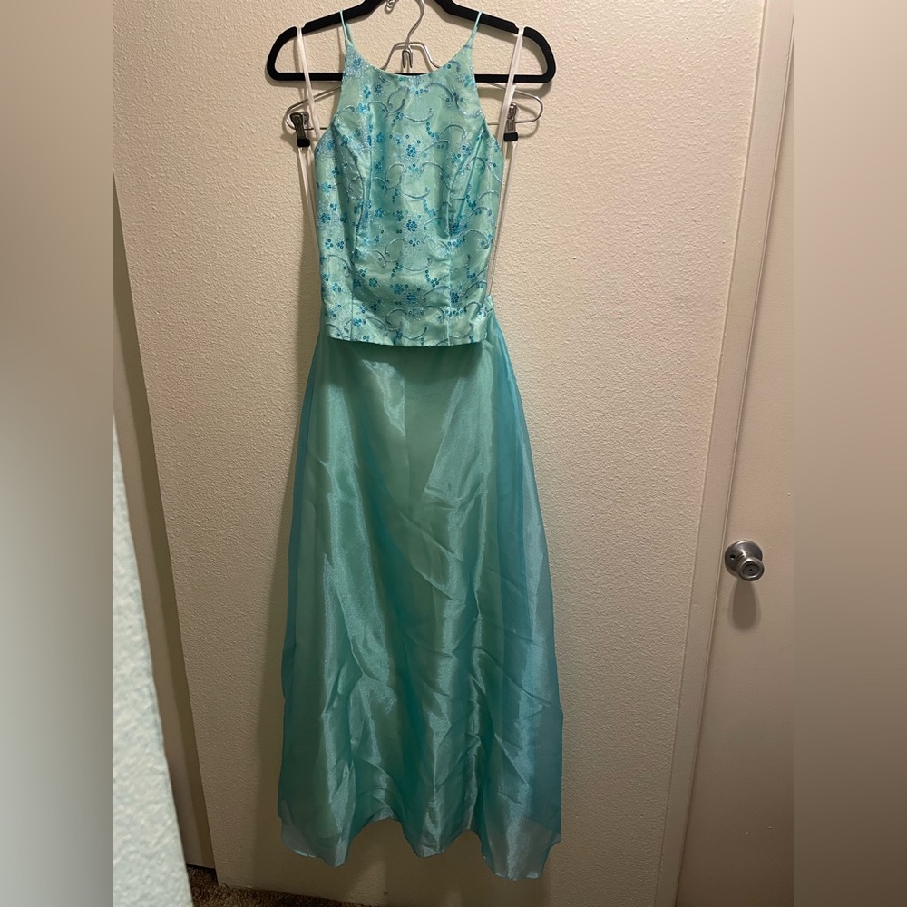 Vintage Y2K Blondie Nites Aqua Formal Dress